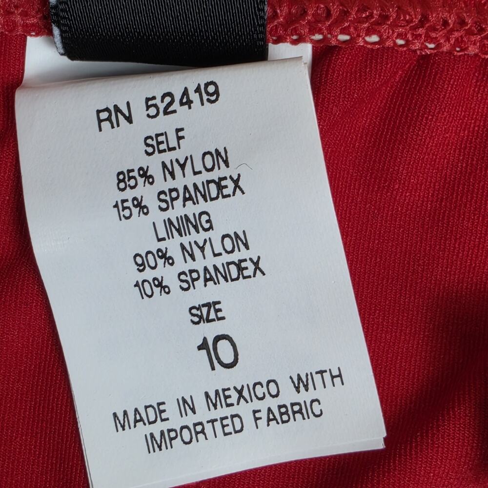 La Blanca Women's Bikini Bottom Lipstick Red Classic Swim Bottom Size 10 NWT - Picture 3 of 7